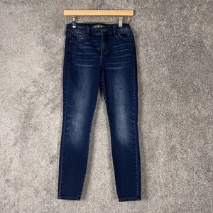 Lucky Brand Jeans Womens 0/25 Ava Legging Blue Denim Pockets Cotton Blend